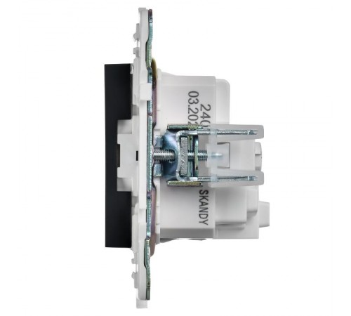 SKANDY Розетка с з/к/ш 16А SK-R04G графит  SK-R14-16-K53  IEK