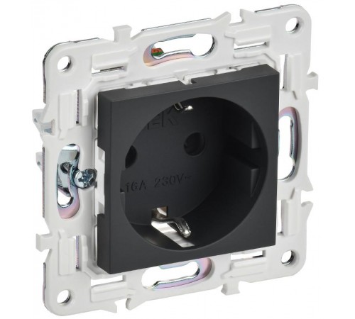 SKANDY Розетка с з/к/ш 16А SK-R04G графит  SK-R14-16-K53  IEK