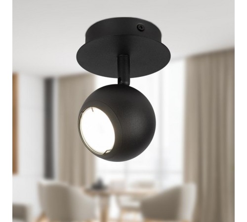 Светильник настенно-потолочный спот OL36 BK MR16 GU10 IP20 черный  Б0056368  ЭРА