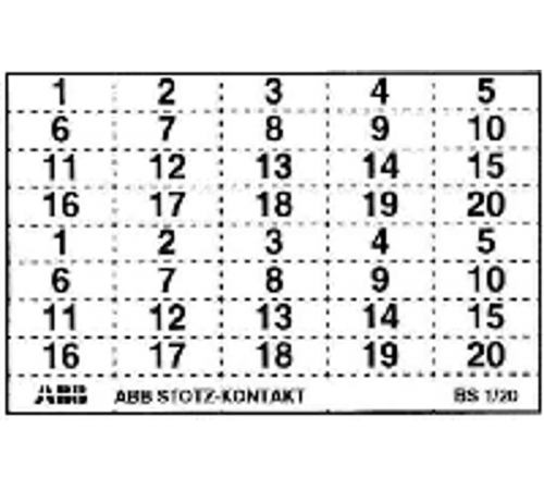 Маркер к. 2х1-20 BS1/20  GHS2001946R0004  ABB