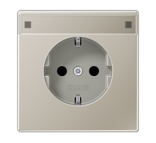Штепсельная розетка SCHUKO 16A 250V~ с полем для надписи; благородная сталь  ES1520NA  Jung