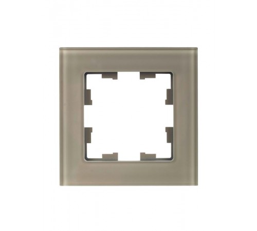 BRITE Рамка 1-ая РУ-1-2-БрД стекло дымчатый  BR-M12-G-K30  IEK