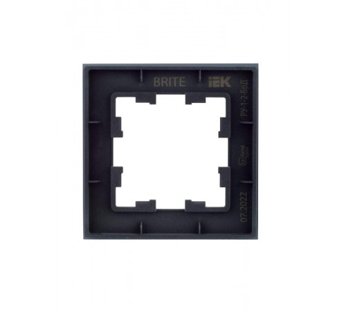 BRITE Рамка 1-ая РУ-1-2-БрД стекло дымчатый  BR-M12-G-K30  IEK