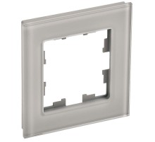 BRITE Рамка 1-ая РУ-1-2-БрД стекло дымчатый  BR-M12-G-K30  IEK