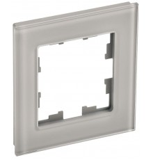 BRITE Рамка 1-ая РУ-1-2-БрД стекло дымчатый  BR-M12-G-K30  IEK