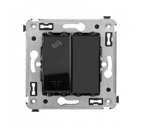 Диммер кнопочный в стену, "Avanti", "Черный квадрат"  4402343  DKC