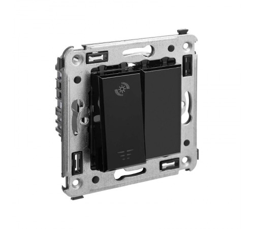 Диммер кнопочный в стену, "Avanti", "Черный квадрат"  4402343  DKC