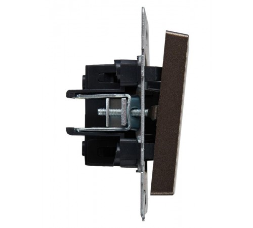 BRITE Выключатель 1-клавишный проходной 10А ВС10-1-6-БрТБ темная бронза  BR-V12-0-10-K45  IEK