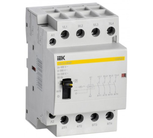 Контактор модульный с ручным управлением КМ25-40МР AC KARAT IEK  MKK22-25-40  IEK