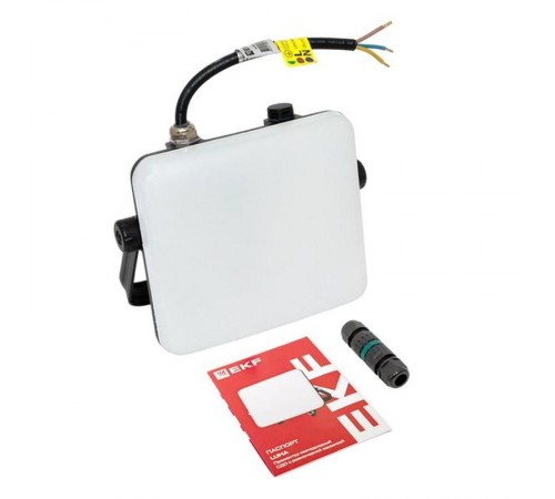 Прожектор светодиодный СДО-4003 30Вт 4000К IP65 с равномерной засветкой LUMA EKF  FLL-4003-30-4000  EKF
