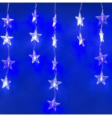 Занавес светодиодный Звёздочки-1  ULD-E5505-196/DTK WHITE-BLUE IP20 STARS-1  55х0,5м 56 нитей 196диодов белый/синий шнур прозр.  UL-00001410  Uniel