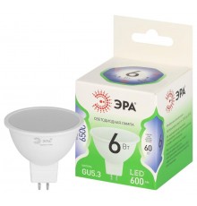 Лампа светодиодная  GREEN LINE LED MR16-6W-865-GU5.3 GL GU5.3 6 Вт софит холодный свет  Б0067080  ЭРА
