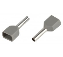 Наконечник-гильза ЭРА NO-225-72 (двойной) НШвИ(2) 0,75-8 с изолированным фланцем (упаковка 500 шт.)   Б0063343  ЭРА