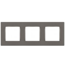 Рамка для розеток и выключателей  Серия 12 12-5203-16 на 3 поста, Классик, титан  Б0067790  ЭРА