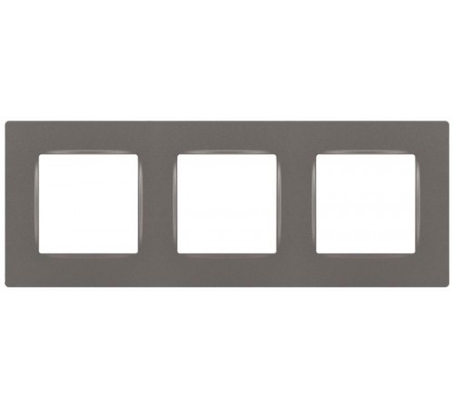 Рамка для розеток и выключателей  Серия 12 12-5203-16 на 3 поста, Классик, титан  Б0067790  ЭРА