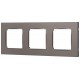 Рамка для розеток и выключателей  Серия 12 12-5203-16 на 3 поста, Классик, титан  Б0067790  ЭРА