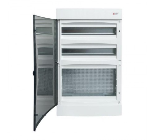 Щит комбинированный "Unix" прозрачная дверь (2х18 модулей + 1 монтажная плата) 4 габарит IP41 EKF PROxima  ux-2x18+1m-n  EKF