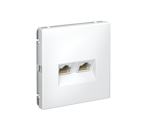 ArtGallery Лотос  Розетка двойная компьютерная RJ45+RJ45, кат.6А, механизм  GAL001388  SE