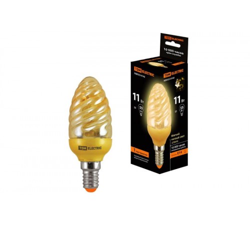 Лампа энергосберегающая КЛЛ 12Вт E14 827 cвеча витая СGT  SQ0323-0142  TDM