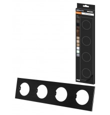 Рамка четверная агат, алюминий, шлифованный, "Байкал"   SQ1819-0263  TDM