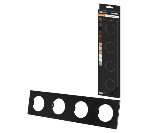 Рамка четверная агат, алюминий, шлифованный, "Байкал"   SQ1819-0263  TDM