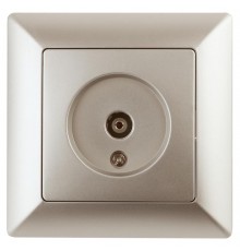 4-301-04 Intro Розетка TV одиночная, СУ, Solo, шампань  Б0043371  Intro