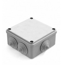 Коробка распаячная для наружного монтажа, RAL 7035, 6 гермовводов, 100х100х50мм, IP44  8820015  CHINT