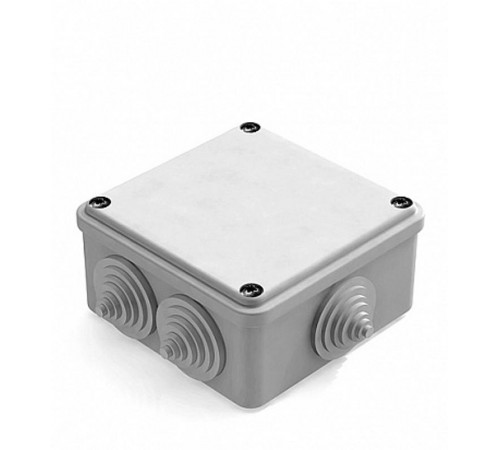 Коробка распаячная для наружного монтажа, RAL 7035, 6 гермовводов, 100х100х50мм, IP44  8820015  CHINT