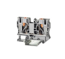 Клемма проходная, зажим push-in, 2 точки подключения, 10 кв.мм, серая  VPR-10-GY  DKC