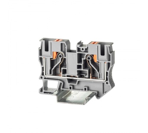 Клемма проходная, зажим push-in, 2 точки подключения, 10 кв.мм, серая  VPR-10-GY  DKC