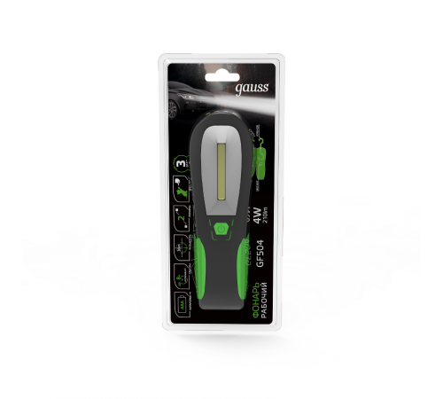 Фонарь рабочий GFL504 4W 210lm 4xAAA LED1/12/48  GF504  Gauss