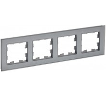 BRITE Рамка 4-ая РУ-4-2-БрСе стекло серый  BR-M42-G-K03  IEK