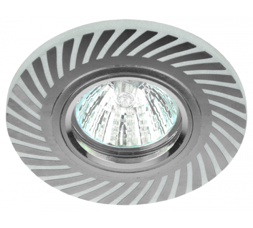 Светильник точечный декоративный DK LD39 WH/CH /1 cо светодиодной подсветкой MR16, белый/хром (50/1500)  Б0048935  ЭРА