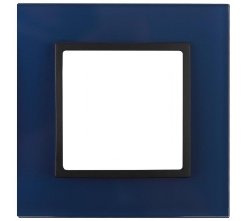 14-5101-29 Рамка на 1 пост, стекло, Эра Elegance, синий+антр  Б0034483  ЭРА