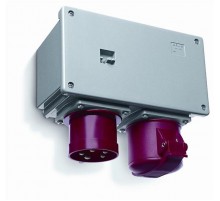 Соединительное устройство для монтажа на поверхность с подключение шлейфа 416A6, вилка и розетка 3P+N+E, 16А, IP44, 6ч  2CMA168127R1000  ABB