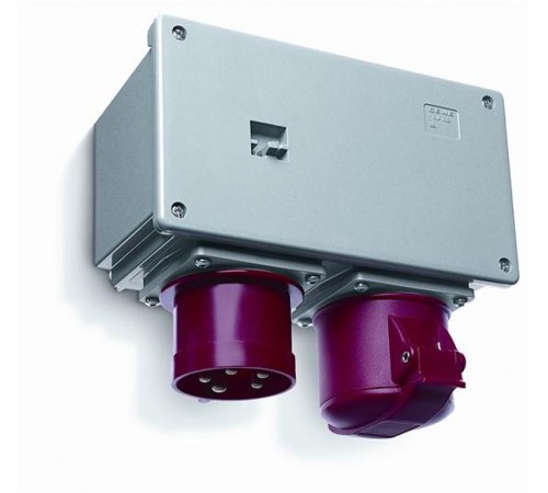 Соединительное устройство для монтажа на поверхность с подключение шлейфа 416A6, вилка и розетка 3P+N+E, 16А, IP44, 6ч  2CMA168127R1000  ABB