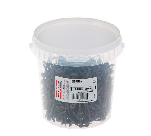 Саморез ШСГМ 3,5х45 (500 шт) - ведро ( 1,038 кг)  100094  Tech-KREP