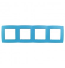 Рамка на 4 поста 12-5004-28  ,  голубой  Б0019431  ЭРА