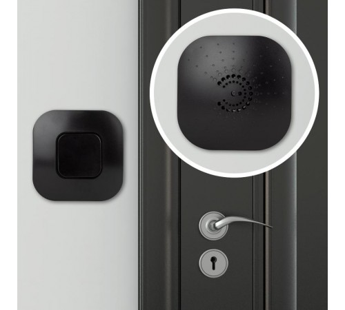 Звонок дверной BIONIC Black беспроводной, черный, 6 мелодий  Б0054779  ЭРА