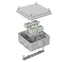 Коробка огнестойкая для о/п 40-0300-FR6.0-8 Е15-Е120 RAL7035 100х100х50 (14 шт/кор) серая  40-0300-7035-FR6.0-8  Промрукав