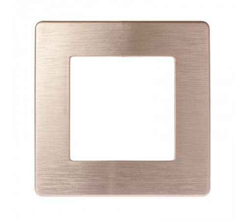 Рамка для розеток и выключателей серия 12 12-5101-04 на 1 пост, сатин, шампань  Б0052502  ЭРА