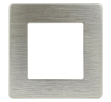 Рамка для розеток и выключателей серия 12 12-5101-04 на 1 пост, сатин, шампань  Б0052502  ЭРА