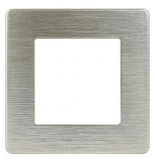 Рамка для розеток и выключателей серия 12 12-5101-04 на 1 пост, сатин, шампань  Б0052502  ЭРА