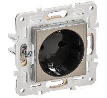 SKANDY Розетка с з/к/ш 16А б/к SK-R06N никель  SK-R14-16-1-K50  IEK