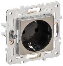 SKANDY Розетка с з/к/ш 16А б/к SK-R06N никель  SK-R14-16-1-K50  IEK