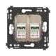 Компьютерная розетка RJ-45 в стену, кат.6А двойная, "Avanti", "Ванильная дымка"  4405374  DKC