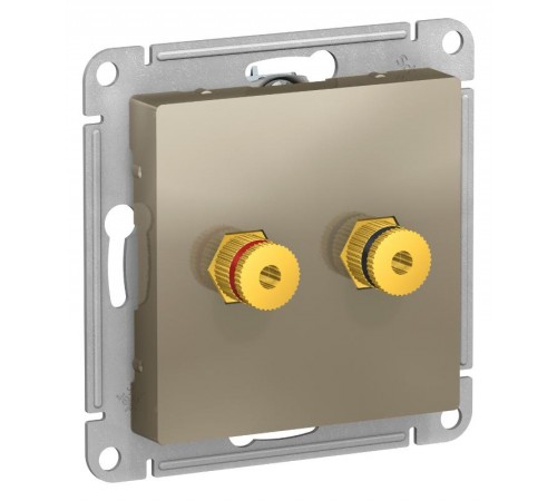 AtlasDesign Шампань АудиоРозетка двухместная  ATN000587  SE