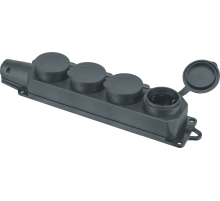 Колодка 61 373 NCA-BLR2-04-16A-E-IP44-BL 4гн с/з каучук черная 61373 Navigator