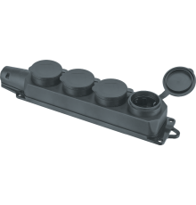 Колодка 61 373 NCA-BLR2-04-16A-E-IP44-BL 4гн с/з каучук черная 61373 Navigator