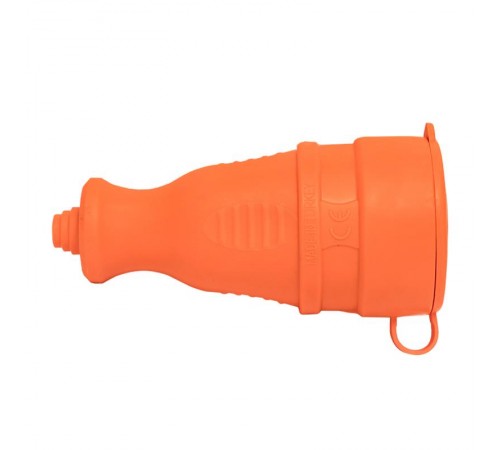 Роз. перенос. с защитной крышкой оранжевая каучуковая 230В 2P+PE 16A IP44 EKF PRO   RPS-012-16-230-44-ro   EKF